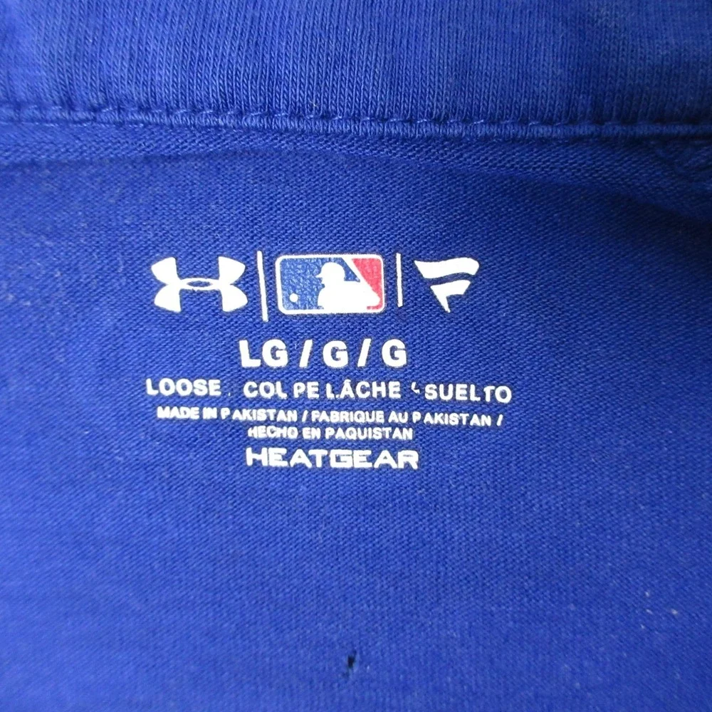 New‎ York Mets Sweater Womens Large Blue Under Armour 1/4 Zip Pullover Fanatics